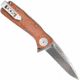 SOG Specialty Knives &amp; Tools Twitch XL Folding Knife, 3.25in, AUS-8 Blade, Drop Point, Brown, Rosewood Handle, Silver, SOG-TWI24-CP