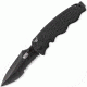 SOG Specialty Knives &amp; Tools Zoom Mini Folding Knife,3.15in,Black Handle,Black Tanto ComboEdge w/Clip,Box SOGZM1006-BX