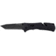 SOG Trident Mini Knife w/ SE Fold 3.15in. Steel Tanto Blade and GRN Handle, BLK Finish, Black TF27-CP