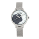 Sophie And Freda Raleigh Mother-Of-Pearl Bracelet Watch w/Swarovski Crystals, Grey, One Size, SAFSF5701
