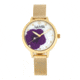 Sophie And Freda Raleigh Mother-Of-Pearl Bracelet Watches w/Swarovski Crystals - Women's, Purple, One Size, SAFSF5704