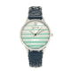 Sophie And Freda Sophie &amp; Freda Tucson Leather Band Watches w/ Swarovski Crystals - Women's, Silver/Teal, One Size, SAFSF4502