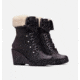 Sorel After Hours Lace Shearling Boot - Womens, Black, 9, 1822441010-9