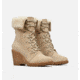 Sorel After Hours Lace Shearling Boot - Womens, Oatmeal, 5, 1808431241-5