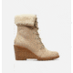 Sorel After Hours Lace Shearling Boot - Womens, Oatmeal, 5, 1808431241-5