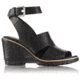 Sorel After Hours Sandal Leather, Womens, Black, 9 US, 1787381010-9