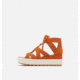 Sorel Cameron Flatform Lace Wedge Sandals Suede - Womens, Desert Sun/Gum 17, 8.5 US, 1999091-806-8.5