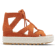 Sorel Cameron Flatform Lace Wedge Sandals Suede - Womens, Desert Sun/Gum 17, 8.5 US, 1999091-806-8.5