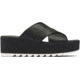 Sorel Cameron Flatform Mule Wedge Sandals Leather- Womens, Black/Sea Salt, 9 US, 1997951-010-9
