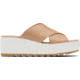 Sorel Cameron Flatform Mule Wedge Sandals Leather- Womens, Honest Beige/Sea Salt, 8 US, 1999151-246-8