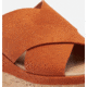 Sorel Cameron Flatform Mule Wedge Sandals Suede - Womens, Desert Sun/Gum 17, 7 US, 1999171-806-7