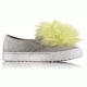 Sorel Campsneak Slip On Fur Casual Boot, Womens, Dove/Spring Yellow, 6 US, 1788141081-6