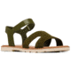 Sorel Ella III Ankle Strap - Womens, Utility Green/Honey White, 5, 2076821-355-5