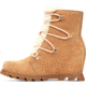 Sorel Joan Of Arctic Wedge III Lace Cozy Bootie - Women's, Tawny Buff, Gum 2, 9.5, 1951151-253-9.5