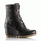 Sorel Joan Of Arctic Wedge Mid Casual Boot - Womens-Black-Medium-11 US