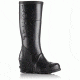 Sorel Joan Rain Wedge Tall Rubber Boot, Womens, Black/Sea Salt, 12 US, 1717581010-12