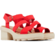 Sorel Joanie Heel Ankle Strap Sandals - Womens, Red Glo/Honey White, 9, 2069761-617-9