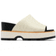 Sorel Joanie IV Slide Wedge Sandals - Womens, Chalk/Black, 5, 2069791-191-5