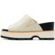 Sorel Joanie IV Slide Wedge Sandals - Womens, Chalk/Black, 5, 2069791-191-5