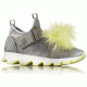 Sorel Kinetic Sneak Fur Casual Boot, Womens, Dove/Spring Yellow, 8 US, 1798141081-8
