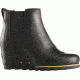 Sorel Lea Wedge 2 Casual Boot - Women's-Black/Quarry-Medium-10.5