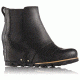 Sorel Lea Wedge 2 Casual Boot, Womens, Black/Quarry, 5 US, 1759141010-5