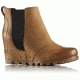 Sorel Lea Wedge Leather Casual Boot, Womens, Camel Brown, 9.5 US, 1787771224-9.5