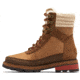 Sorel Lennox Lace Cozy STKD Waterproof Boot - Women's, Velvet Tan, Warp Red, 9.5, 2009271-242-9.5