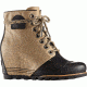 Sorel PDX Wedge Casual Boot - Women's-Black/Beach-Medium-12