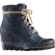 Sorel PDX Wedge Casual Boot - Women's-Collegiate Navy-Medium-6.5