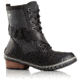 Sorel Slimboot Lace Casual Boot - Women's-Black/Dark Grey-Medium-6