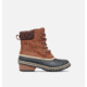Sorel Slimpack Lace II Rain Boot - Womens, Nubuck-Burro, Cattail, 12, 1822091282-12