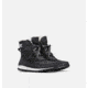 Sorel Youth Whitney Short Lace Boot, Black, Sea Salt, 4, 1767401011-4