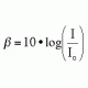 Decibal Equation