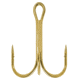 South Bend Gold Treble Hooks, Size 16, 25 per Pack, 25GT-16