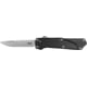 Southern Grind Arachnid Automatic Folding Knife, 3.2in, S35VN Stainless Steel, Drop Point Plain Blade, Stonewash Drop, Black 7075-T6 Aluminum Handle, SG12030020