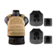 Spartan Armor Systems AR550 Body Armor And Shooters Cut Plate Carrier Package special, Tan, Medium-Extra Large, AR550PKG-SPC-CT-SPEC-KIT