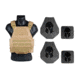Spartan Armor Systems AR550 Body Armor And Swimmers Cut Plate Carrier Package special, Tan, Medium-Extra Large, AR5-SPW-CT-SPEC-K