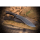 Spartan Blades Harsey Kukri Fixed Blade Knife, 14in Overall, 8.5in Black Oxide Coated 1095 Cro-Van Carbon Steel Blade, Black Grooved G10 Handle, Injection Molded Sheath, SBSL007BK