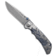 Spartan Blades Spartan Blades Harsey Frame Lock Knife Viking Longboat Titanium 4" Stonewash, Blue/Gray, CPM S45VN, adult, BHQ-206086
