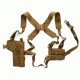Specter Gear Vertical Shoulder Holster w/ Double Pistol Mag Pouch, M9 / Beretta 92F - Coyote, 418-RH-COY
