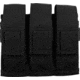 Specter Gear MOLLE PALS Modular Triple Pistol Magazine Pouch, Universal - Black - 276-BLK