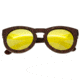 Spectrum Aikau Wood Sunglasses, Cherry Frame, Gold Lens, One Size, SSGS124GD