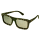 Spectrum Sunglasses Garcia S120SR Sunglasses, Green Zebra Frame, Silver Lens SSGS120SR