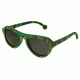 Spectrum Sunglasses Lopez S111bk Sunglasses, Green Stripe FRAME, Black Lens SSGS111BK