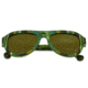 Spectrum Lopez Wood Sunglasses, Green Stripe Frame, Brown Lens, Green Stripe/Brown, One Size, SSGS111BN