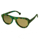Spectrum Sunglasses Lopez S111bn Sunglasses, Green Stripe FRAME, Brown Lens SSGS111BN