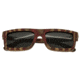 Spectrum Parkinson Wood Sunglasses, Cherry Zebra Frame, Black Lens, Cherry Zebra/Black, One Size, SSGS121BK
