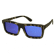 Spectrum Sunglasses Ward S117bl Sunglasses, Black Stripe Frame, Blue Lens SSGS117BL