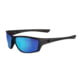 Spiderwire SPW008 Sunglasses, Black Frame, Blue Mirror Grey Base Lens, SPW008 BLKSMKBLU